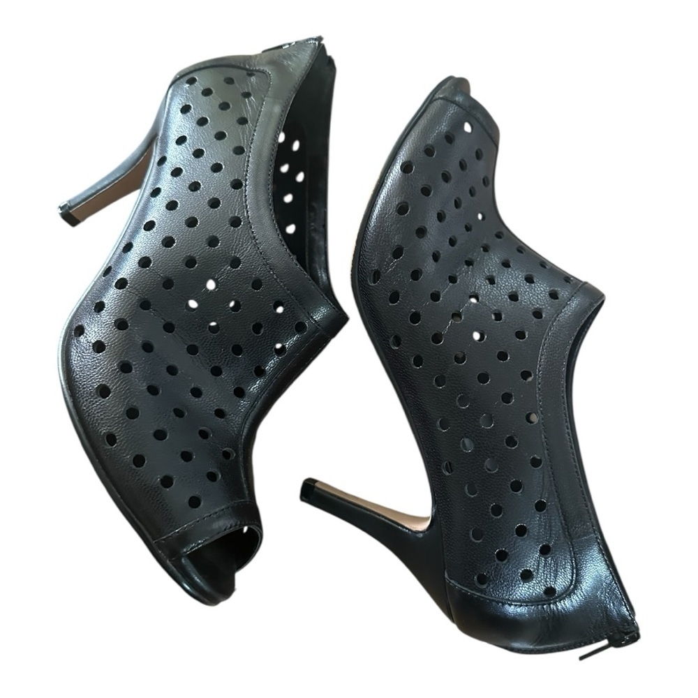 VANELi Woman’s Leather Peep-toe Perforated Elegant  Stiletto Heels Size 8.5 - Picture 7 of 9
